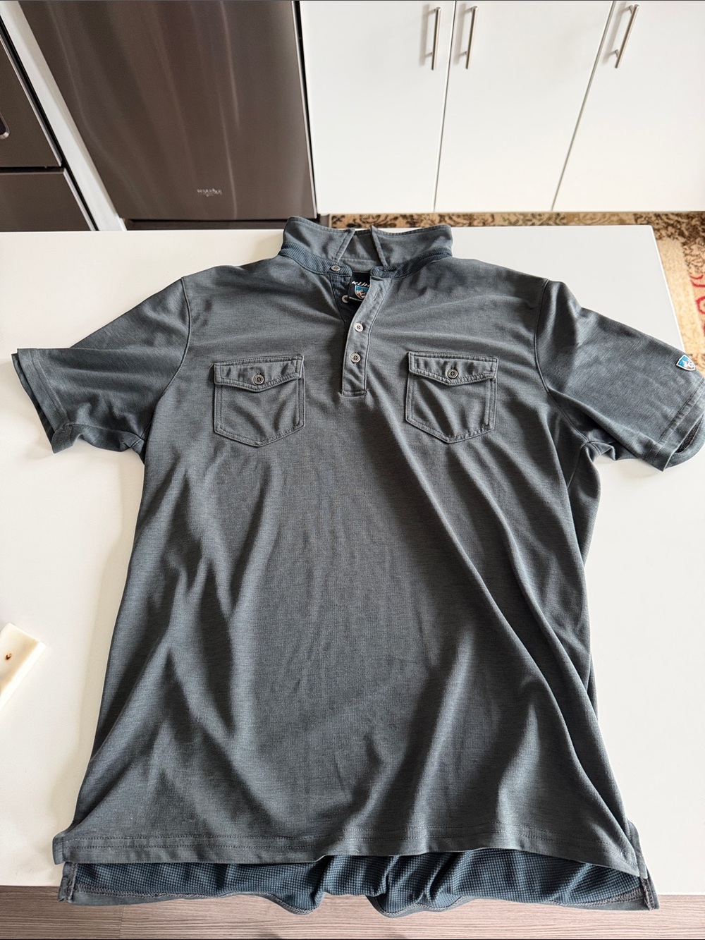 Kuhl Men's Short Sleeve Polo in Charcoal